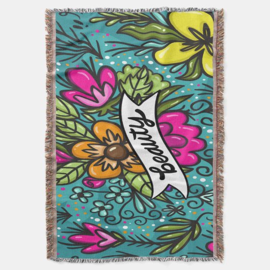 Couverture Beauté de l'oreiller avec fleurs (devant Vertical)