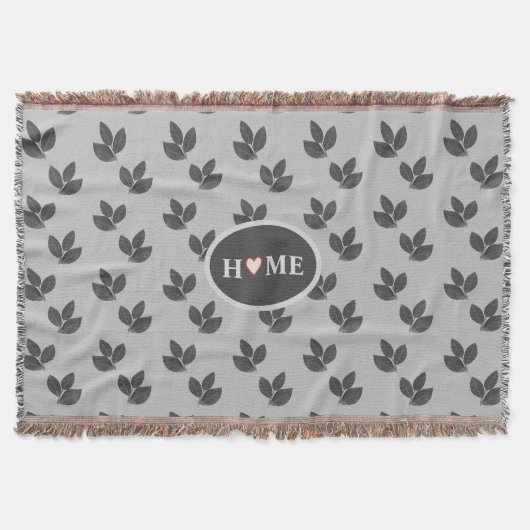 Couverture Beautiful Heart Home & Laurel Feuilles sur Grey (Devant)