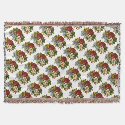 Couverture Beautiful Romantic Summer Bouquet with Red Rose (Devant)