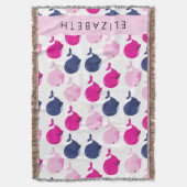 Couverture Beaux Baleines, Motif De Baleines, Votre Nom (devant Vertical)