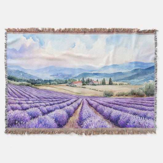 Couverture Beaux champs de lavande aquarelles (Devant)