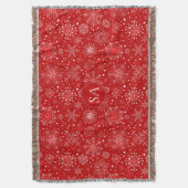 Couverture Beaux Snowflakes sur Noël Arrière - plan rouge (devant Vertical)