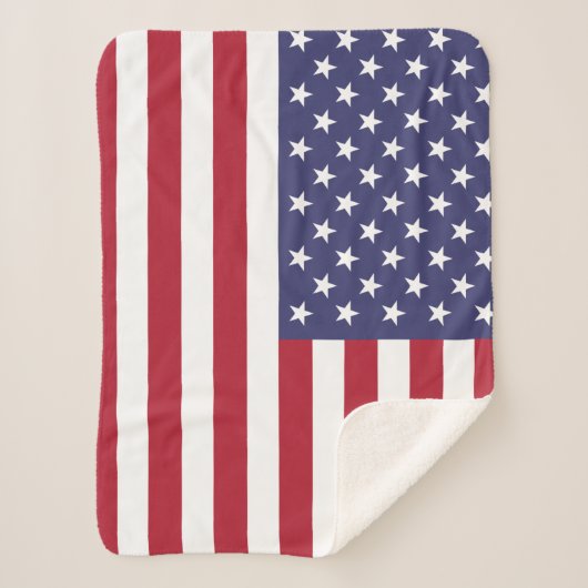 Couverture bébé avec drapeau des États-Unis d'Amér (Devant)