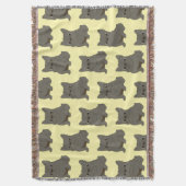 Couverture Bébé Bouledogue Français bleu, housse de coussin j (devant Vertical)