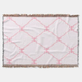 Couverture Bébé Bow Trellis rose Bella Ribbon (Devant)