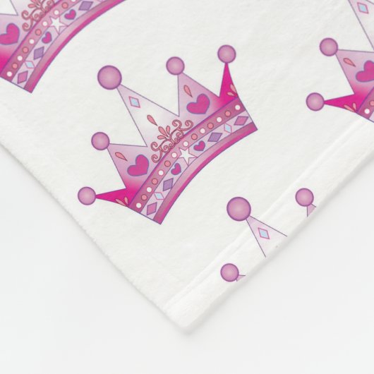 Couverture bébé - Couronne rose (Coin)