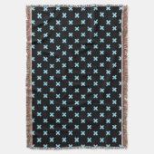 Couverture Bébé croix bleu coutures sur noir (devant Vertical)