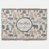 Couverture Bébé d'animaux de bois - Ours rustiques, renards,  (Devant)