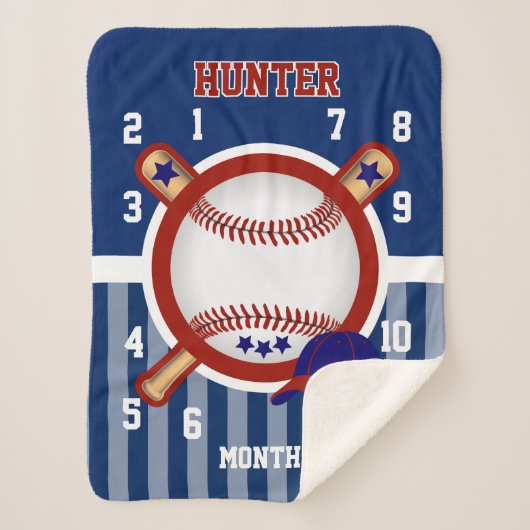 Couverture bébé de jalon - Sport de baseball ⚾ (Devant)