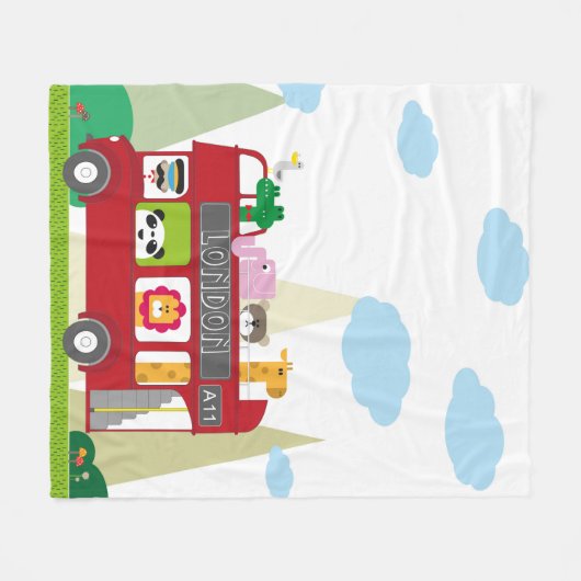 Couverture bébé du bus de Londres (Devant (Horizontal))