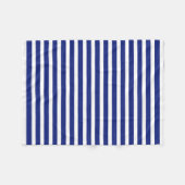 Couverture bébé en polaire Marine Bleu et Blancs (Devant (Horizontal))