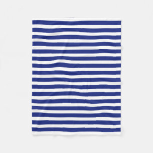 Couverture bébé en polaire Marine Bleu et Blancs
