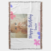 Couverture Bébé enfants 1er anniversaire ajouter le nom date (devant Vertical)