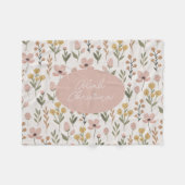 Couverture bébé fleur sauvage Pépinière personnali (Devant (Horizontal))