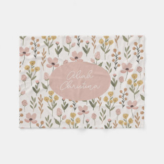 Couverture bébé fleur sauvage Pépinière personnali