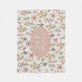 Couverture bébé fleur sauvage Pépinière personnali (Devant)