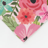 Couverture bébé fleurie rose personnalisée (Coin)