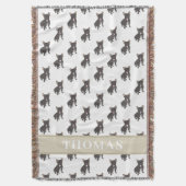 Couverture bébé Frenchie personnalisée (brun brind (devant Vertical)