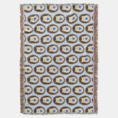 Couverture Bébé Garçon Cœur Hérisson Motif Bleu (devant Vertical)