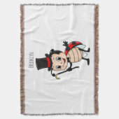 Couverture Bébé mignon avec chapeau et dessin animé de cravat (devant Vertical)