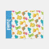 Couverture bébé motif de dinosaure préhistorique (Devant (Horizontal))