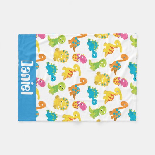 Couverture bébé motif de dinosaure préhistorique (Devant (Horizontal))