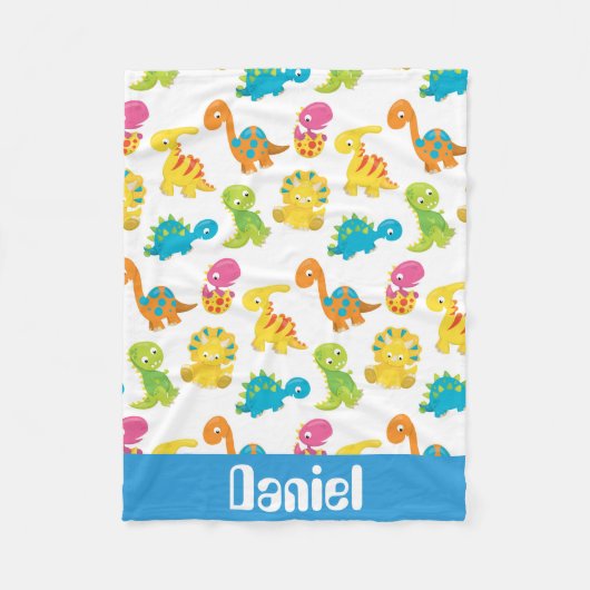 Couverture bébé motif de dinosaure préhistorique (Devant)