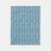 Couverture bébé personnalisable avec nom répété (Devant)