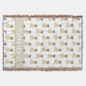 Couverture bébé personnalisée pour Pug (Devant)