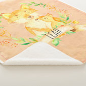 Couverture bébé renard floral sherpa (3/4)