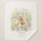 Couverture bébé Sherpa Bumblebee | Cadeau de la na (Devant)