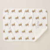 Couverture bébé Sherpa Bumblebee | Cadeau Nature (Devant (Horizontal))