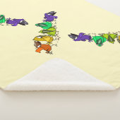 Couverture bébé sherpa oiseaux colorés (3/4)