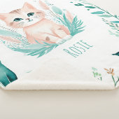 Couverture bébé Sherpa personnalisée - Boho Kitten (3/4)