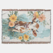 Couverture Bébés mignons animaux | Vache adorable Fleur de ve (Devant)