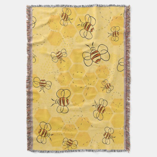 Couverture Bee Buzzing Honey Bees mignonne (devant Vertical)