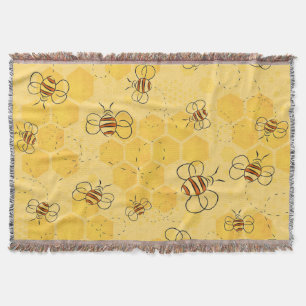 Couverture Bee Buzzing Honey Bees mignonne