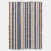 Couverture Beige/Bleu Profond Gris Simple Motif élégant (devant Vertical)