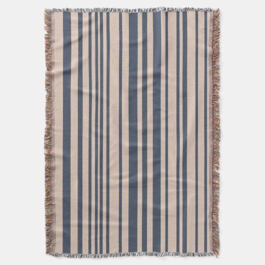 Couverture Beige/Bleu Profond Gris Simple Motif élégant (devant Vertical)