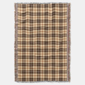 Couverture beige Brown de jet de plaid de tartan (devant Vertical)