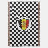 Couverture Belgium flag-coat arms throw blanket (devant Vertical)