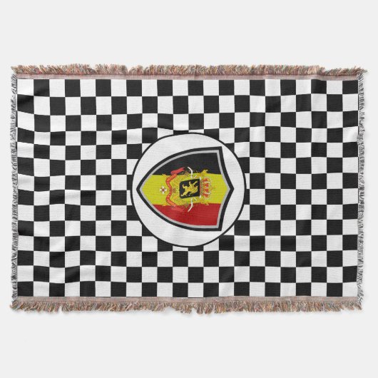 Couverture Belgium flag-coat arms throw blanket (Devant)