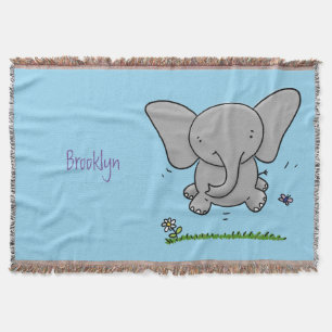 Couverture Belle adorable dessin d'éléphant bébé