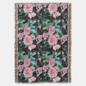 Couverture Belle Ancienne Roses Roses Rose Moderne Blanche (devant Vertical)