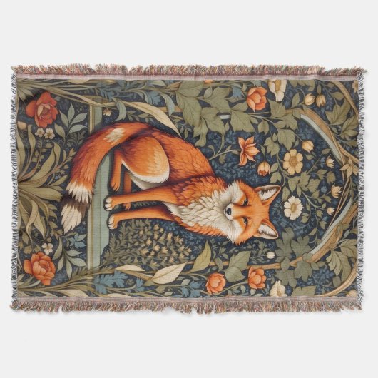Couverture Belle assise Red Fox William Morris Inspiré (Devant)