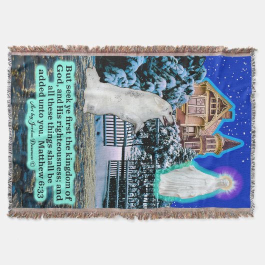 Couverture Belle Esquisse et écriture ange Matthieu 6:33 (Devant)