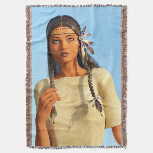 Couverture Belle femme native américaine tenue indigène (devant Vertical)