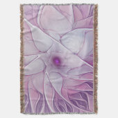 Couverture Belle Fleur rose moderne Fractal Art Abstrait (devant Vertical)