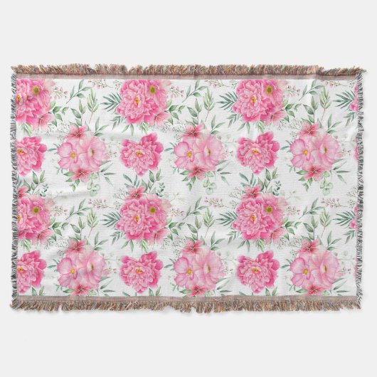 Couverture Belle Fleurs Aquarelle Motif Floral (Devant)