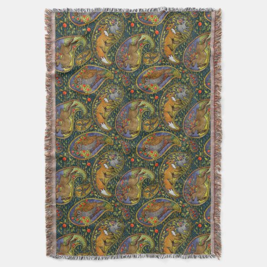 Couverture Belle forêt Créatures Peinture Throw (devant Vertical)